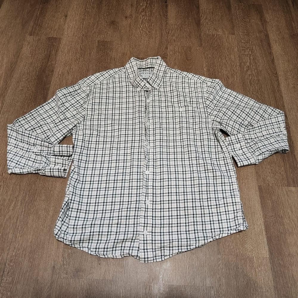 Orvis button down plaid size L
